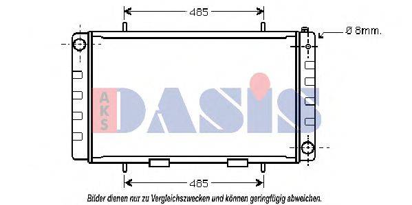 AKS DASIS 370520N Радіатор, охолодження двигуна