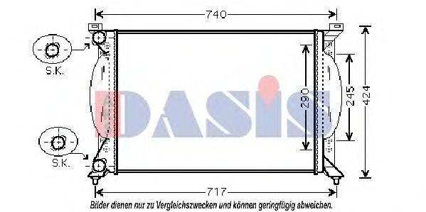 AKS DASIS 480029N Радіатор, охолодження двигуна