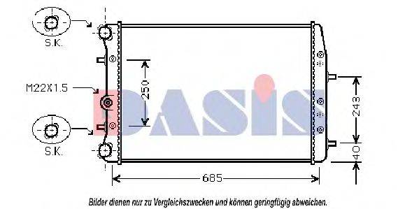 AKS DASIS 490009N Радіатор, охолодження двигуна