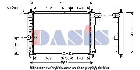 AKS DASIS 510005N Радіатор, охолодження двигуна