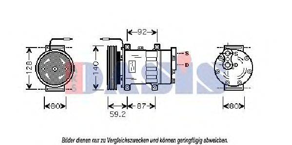 AKS DASIS 850492N Компресор, кондиціонер