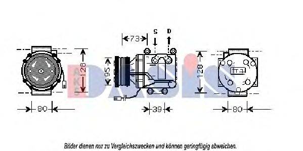 AKS DASIS 851405N Компресор, кондиціонер