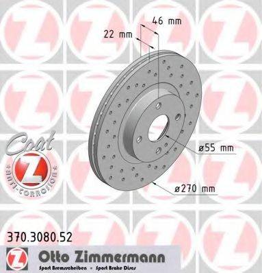 ZIMMERMANN 370308052 гальмівний диск