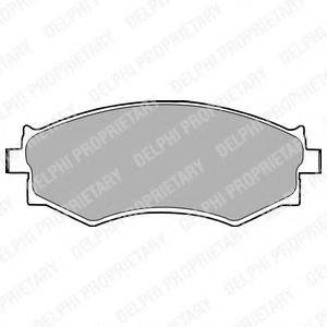 DELPHI LP1228 Комплект гальмівних колодок, дискове гальмо