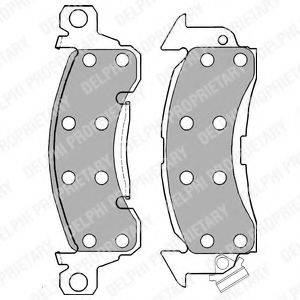 DELPHI LP1256 Комплект гальмівних колодок, дискове гальмо