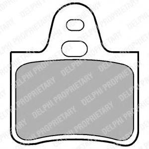 DELPHI LP127 Комплект гальмівних колодок, дискове гальмо