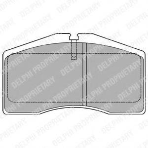 DELPHI LP1428 Комплект гальмівних колодок, дискове гальмо