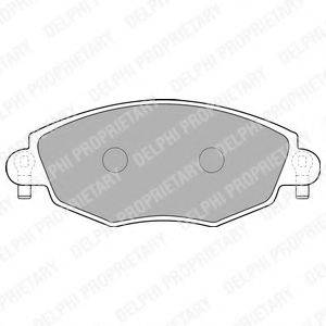 DELPHI LP1533 Комплект гальмівних колодок, дискове гальмо