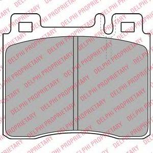 DELPHI LP1538 Комплект гальмівних колодок, дискове гальмо