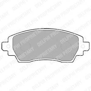 DELPHI LP1560 Комплект гальмівних колодок, дискове гальмо