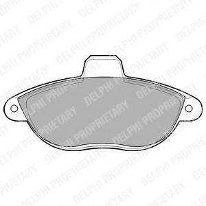 DELPHI LP1592 Комплект гальмівних колодок, дискове гальмо