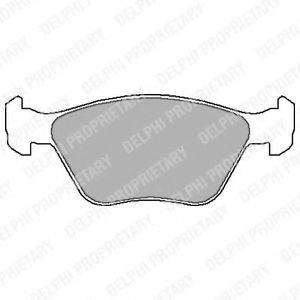 DELPHI LP1602 Комплект гальмівних колодок, дискове гальмо