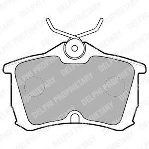 DELPHI LP1626 Комплект гальмівних колодок, дискове гальмо