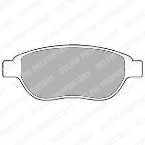 DELPHI LP1653 Комплект гальмівних колодок, дискове гальмо