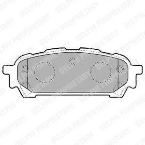 DELPHI LP1822 Комплект гальмівних колодок, дискове гальмо