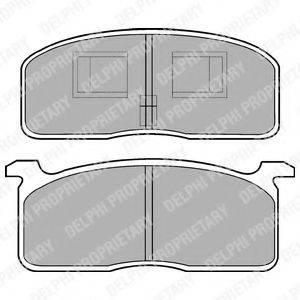 DELPHI LP199 Комплект гальмівних колодок, дискове гальмо