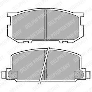 DELPHI LP220 Комплект гальмівних колодок, дискове гальмо