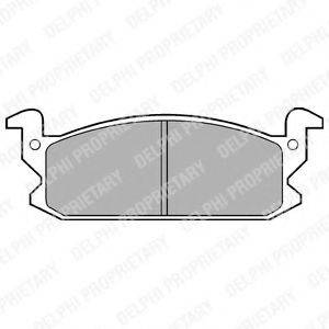 DELPHI LP399 Комплект гальмівних колодок, дискове гальмо