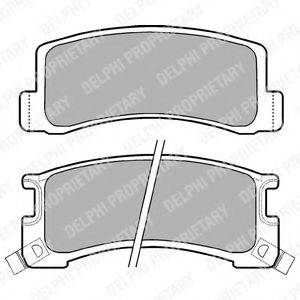 DELPHI LP407 Комплект гальмівних колодок, дискове гальмо