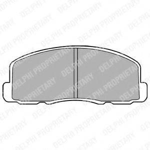 DELPHI LP458 Комплект гальмівних колодок, дискове гальмо