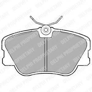 DELPHI LP499 Комплект гальмівних колодок, дискове гальмо