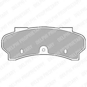 DELPHI LP588 Комплект гальмівних колодок, дискове гальмо