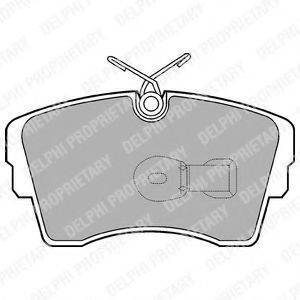 DELPHI LP603 Комплект гальмівних колодок, дискове гальмо