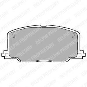 DELPHI LP613 Комплект гальмівних колодок, дискове гальмо