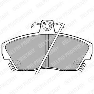 DELPHI LP618 Комплект гальмівних колодок, дискове гальмо