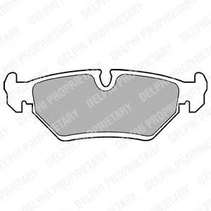 DELPHI LP669 Комплект гальмівних колодок, дискове гальмо