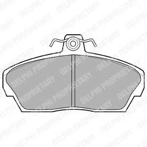 DELPHI LP911 Комплект гальмівних колодок, дискове гальмо