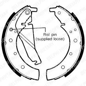 DELPHI LS1318 Комплект гальмівних колодок