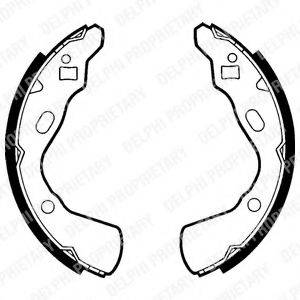 DELPHI LS1437 Комплект гальмівних колодок