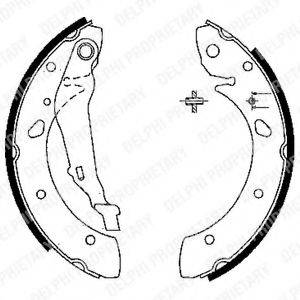 DELPHI LS1843 Комплект гальмівних колодок