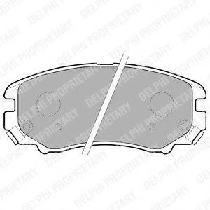 DELPHI LP1902 Комплект гальмівних колодок, дискове гальмо