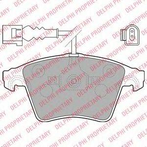 DELPHI LP1914 Комплект гальмівних колодок, дискове гальмо