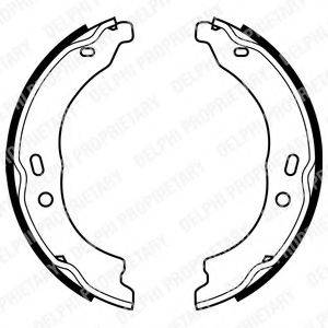 DELPHI LS1978 Комплект гальмівних колодок, стоянкова гальмівна система