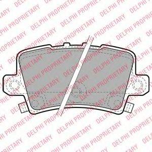DELPHI LP1971 Комплект гальмівних колодок, дискове гальмо