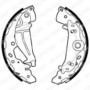 DELPHI LS1987 Комплект гальмівних колодок