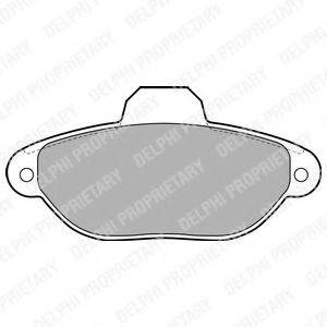 DELPHI LP2013 Комплект гальмівних колодок, дискове гальмо