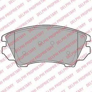 DELPHI LP2081 Комплект гальмівних колодок, дискове гальмо