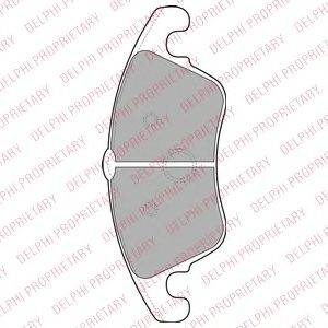 DELPHI LP2099 Комплект гальмівних колодок, дискове гальмо