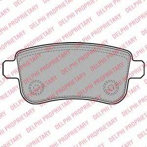 DELPHI LP2153 Комплект гальмівних колодок, дискове гальмо