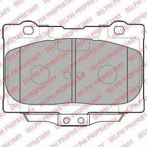 DELPHI LP2155 Комплект гальмівних колодок, дискове гальмо