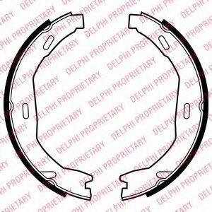 DELPHI LS2006 Комплект гальмівних колодок, стоянкова гальмівна система