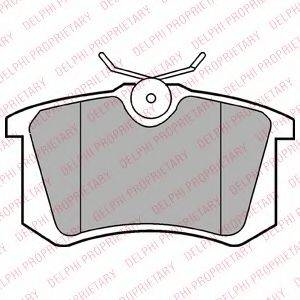 DELPHI LP2255 Комплект гальмівних колодок, дискове гальмо