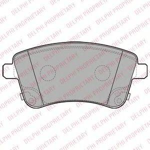 DELPHI LP2203 Комплект гальмівних колодок, дискове гальмо