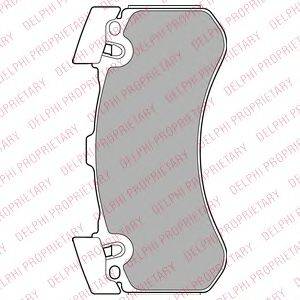 DELPHI LP2283 Комплект гальмівних колодок, дискове гальмо