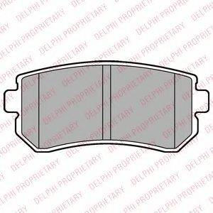 DELPHI LP2303 Комплект гальмівних колодок, дискове гальмо