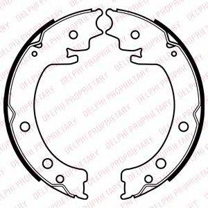 DELPHI LS2058 Комплект гальмівних колодок, стоянкова гальмівна система